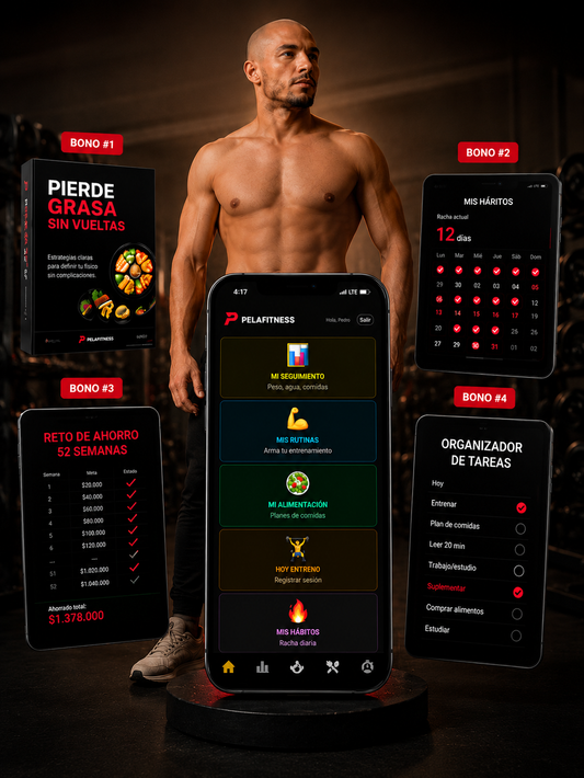 Pelafitness App — Tu sistema de entrenamiento y nutrición con IA ⚡